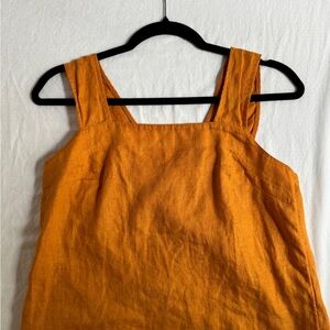 Madewell Vibrant Orange Linen Top